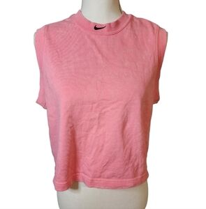 Nike pink cropped tank‎ shirt Size Large